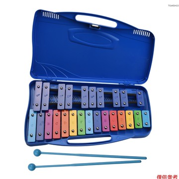 Winn 25 音符鍾琴木琴手敲木琴打擊樂節奏音樂教育教學樂器玩具帶琴盒 2 個嬰兒兒童兒童木槌