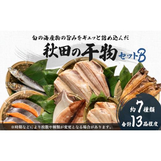 ふるさと納税 秋田県 にかほ市 秋田の干物セットＢ（約7種類）（干物 セット 人気 詰め合わせ 鮭 さば しまホッケ他）