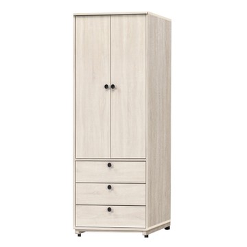 【文創集】艾文2.5尺二門三抽衣櫃/收納櫃-76x59.4x197cm免組