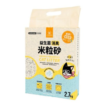 DOG CAT STAR 汪喵星球 益生菌消臭豆腐砂 米粒型  消臭  2.7kg  1袋