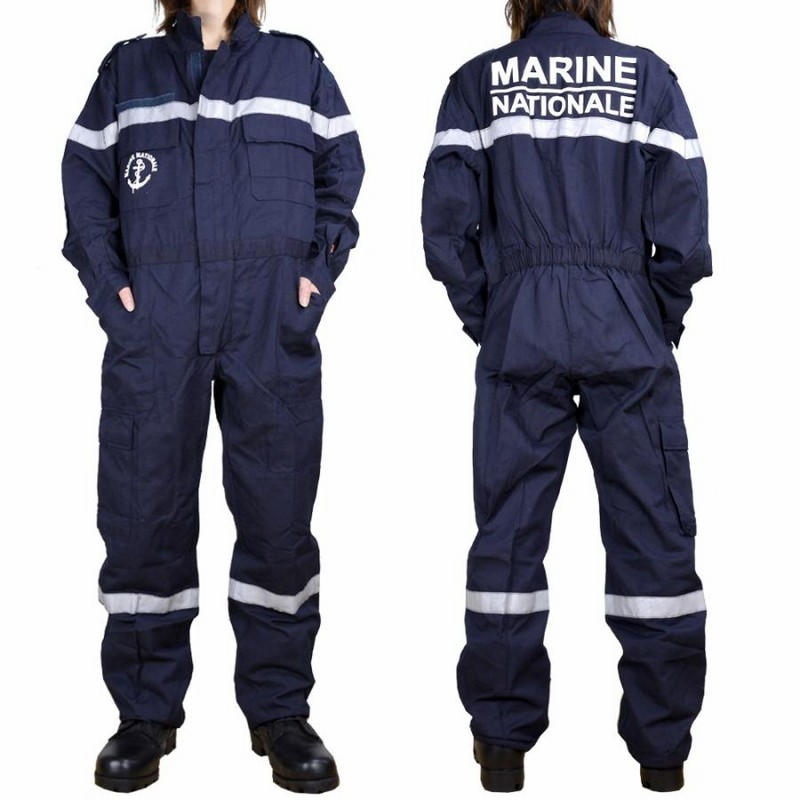 フランス軍ミリタリーツナギ。ミリタリー。ミリタリー古着。戦車兵。実物。払い下げ品 実物 新品 デッドストック フランス軍 MILITARY POLICE