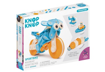 KNOP KNOP毛氈積木玩具 Sportbike 重機組(可水洗)