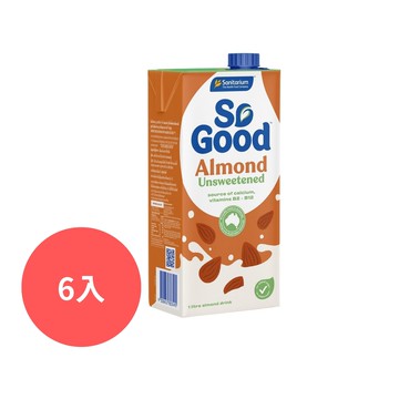 [澳洲 SO GOOD] 無糖杏仁奶6入組 (1000ml/瓶) (全素)-[澳洲 SO GOOD] 無糖杏仁奶6入組 (1000ml/瓶) (全素)
