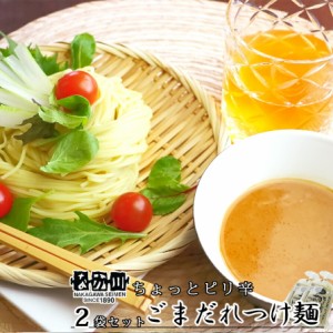 胡麻だれつけ麺 ２食入り ２袋セット たれ付き 送料無料 ラーメン 半生熟成麺 瀬戸内麺工房 なか川