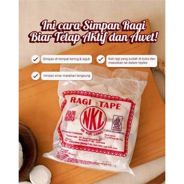 ragi tape NKL isi 25 butir (di jamin asli)