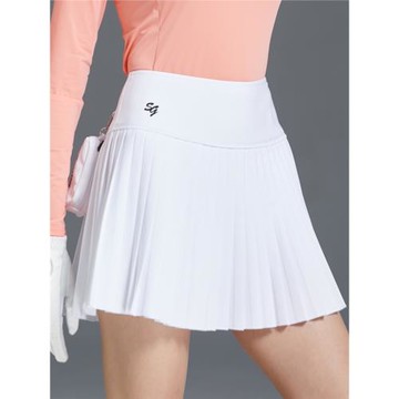 高爾夫裙子女百褶短裙時尚運動防走光裙褲戶外服裝白色球服半身裙