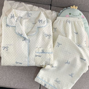 ✨臺灣寄出✨雲朵棉睡衣女春秋款長袖長褲外穿韓版網紅ins卡通爆款家居服套裝