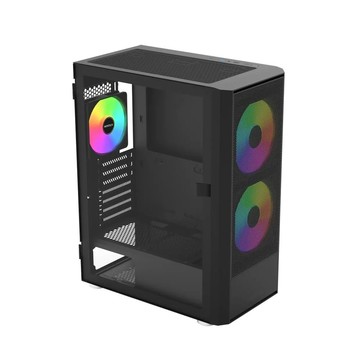 MONTECH 君主 X2 Plus 黑 玻璃透側機殼 (ATX/Type-C/風扇前2後1/ARGB風扇/網孔面板)