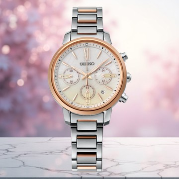 SEIKO 精工錶 LUKIA 海芋太陽能計時女錶-36.2mm V175-0FC0Y.SSC920J1