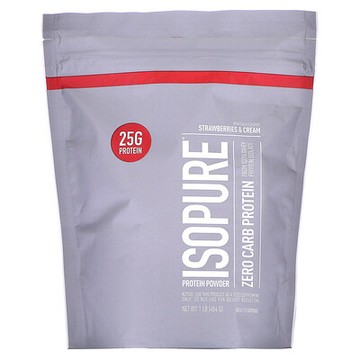 Isopure, 零碳水化合物，蛋白質粉，草莓和奶油，1 磅（454 克）