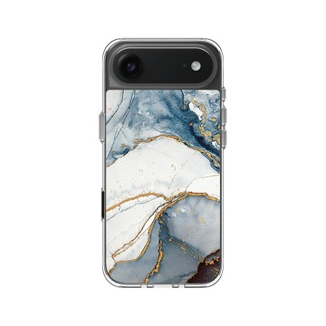 iPhone Air Clear Case（相機按鈕） 透明 - 石紋與渲染 / Marble & Dreamy Gradient - 破曉