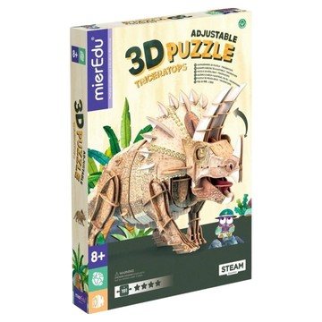 mierEdu ECO 可調3D立體拼圖 豪華版 ME4242  三角龍  1盒  171片