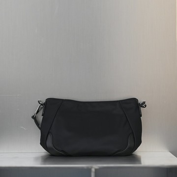 弧狀方包-手提肩背包-黑色