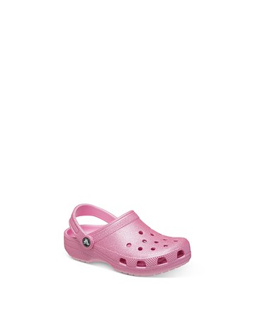 Crocs Unisex Classic Glitter Clogs - Toddler