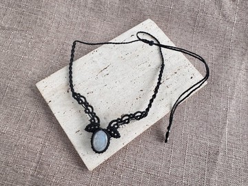 230628 Macrame 月亮石 編織 頸鍊