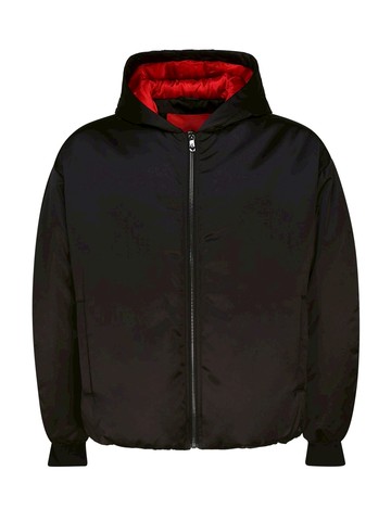 Ferrari Shiny Fabric Bomber Jacket With Hood