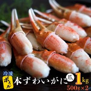 ふるさと納税 ボイル 本ずわいがに 爪 1kg (500g × 2) カジマ ずわい蟹 ズワイガニ ずわいがに かに カニ 蟹 かに爪 カニ爪 茨城県大洗町