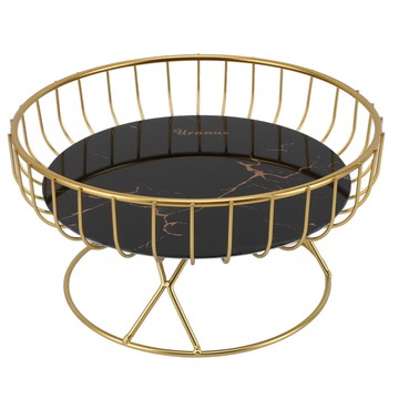 efactory Judy N 室內裝飾鐵製托盤零食籃  黑色  中號 23 x 12.5cm  1個