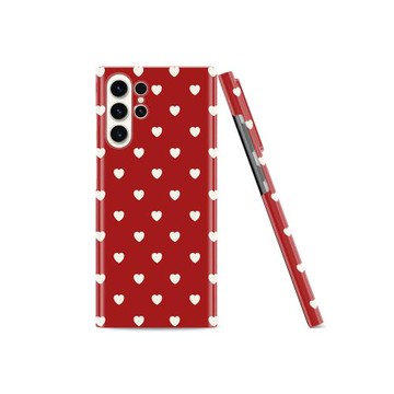 紅色愛心適用三星S26Ultra手機殼全包Galaxys25+韓國菲林小眾S24plus高級感S23超好看防摔保護外套女新款