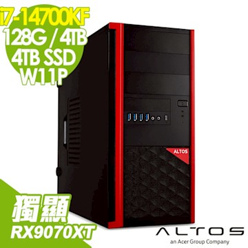 Acer 宏碁 Altos P150F8 水冷工作站 (i7-14700KF/128G/4TB+4TB SSD/RX9070XT-16G/WIFI7/1200W/W11P)