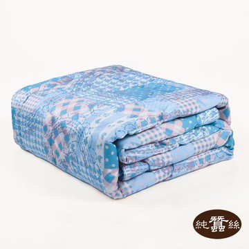 【岱妮蠶絲】精美印花絲棉緞蠶絲涼被0.7KG-千鳥變形蟲-粉(VHS38E01)