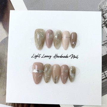 1️⃣直直購😁【原創實拍】日式暈染日常簡約手工穿戴甲片輕奢純手工高品控甲短款美甲 QFRB