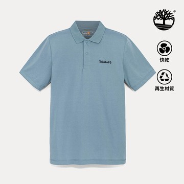 【網路限定】男款灰藍色快乾短袖Polo衫|A6AP3758