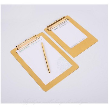 出清 金色寫字板 夾板 文具 寫字板 資料文件夾板 學生書寫 墊板 金屬寫字板 文件夾 金色 金屬 寫字 小夾板 小字板