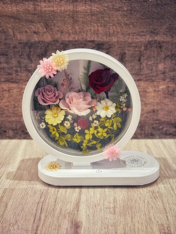 永生花手機無線充電藍芽音響檯燈 生日/畢業/喬遷/母親節/情人節