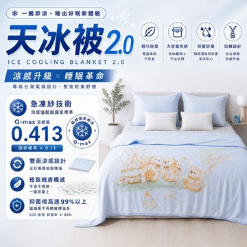 【隔日到貨】天冰被2.0 涼感被 冰冰被 涼被｜150×200cm 四季被 冷氣被｜SGS檢驗 夏季涼被 台灣現貨