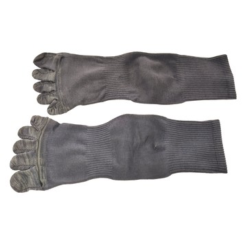 FELYR 費拉 台灣製棉襪 毛巾底3/4長五指襪  灰色  20~26cm