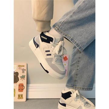 回力霧霾藍加絨高幫鞋女秋冬新款百搭二棉鞋子小眾女鞋休閑板鞋女