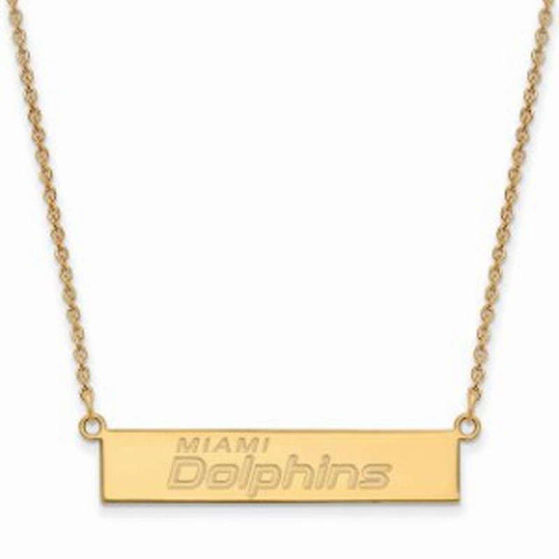 Logoart ロゴアート スポーツ用品 Miami Dolphins Gold Plated Bar Necklace 通販 Lineポイント最大1 0 Get Lineショッピング