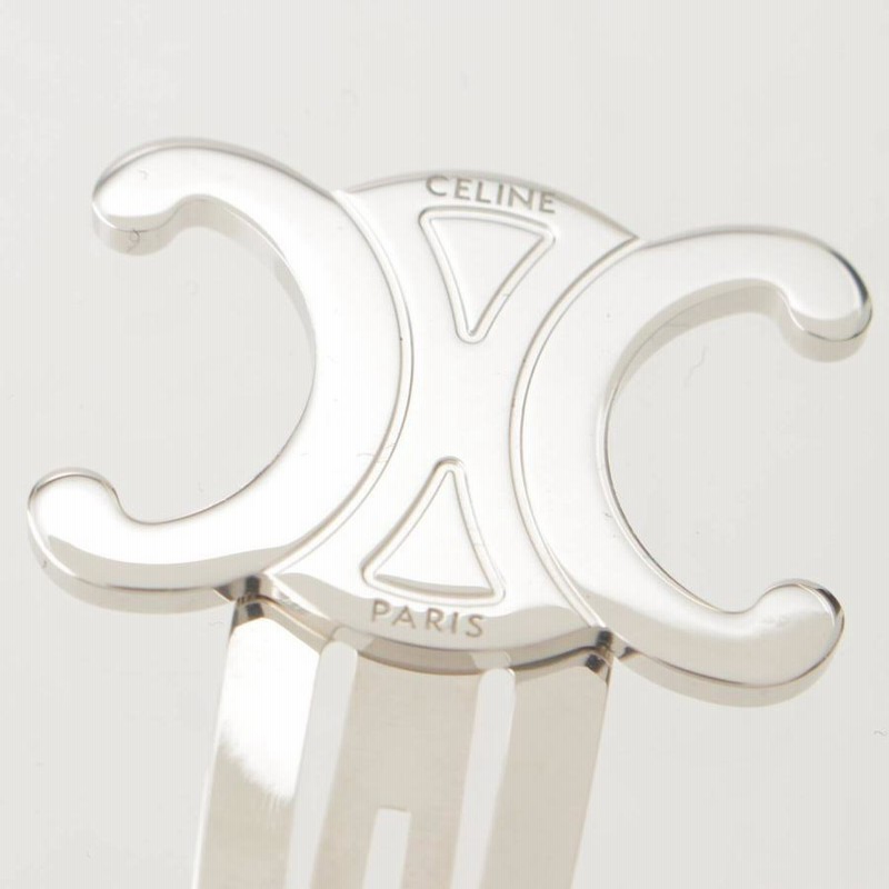 正規品CELINE(セリーヌ) トリオンフシルバーヘアクリップ 2つセット CELINE トリオンフ スナップヘアクリップ 2つセット (CELINE