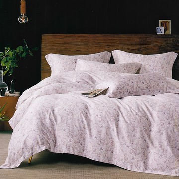 艾麗莎花園 60支奧地利天絲 加大全鋪棉床包兩用被4件組