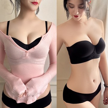 下厚2公分/平口內衣【漫畫美波(僅內衣)(含一對肩帶)內褲須加購】★32A-36DE麻煩參考文案尺寸下單★-5色免用肩帶不滑落爆乳漫畫胸集中上胸渾圓無痕防滑無鋼圈肩帶兩穿平口內衣  -iVENUS玩美維納斯
