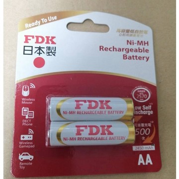 FDK 日本製 低自放電鎳氫電池 立即用    充電電池 3號AA 2入 4入 2450mAh    HR-3UTHFA