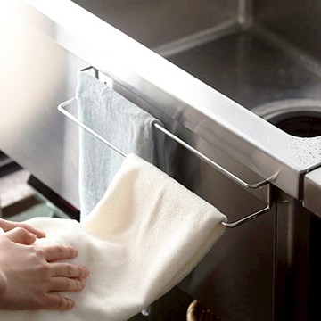 日本 霜山 壁掛磁吸式雙桿抹布架/廚具吊掛收納架