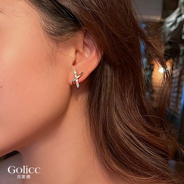 【Gulicc】古莉可 耳環  交叉珍珠耳環