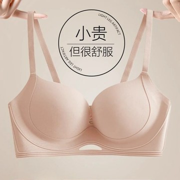 小胸顯大 聚攏内衣 無痕內衣 美背文胸 收副乳 上託 防下垂 無鋼圈胸罩 一體式 細肩帶 簡約 薄杯 防外擴內衣