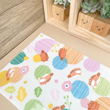 【Hajima Studio】異短貓貓A4膠Folder 資料夾 - Colorful Meow