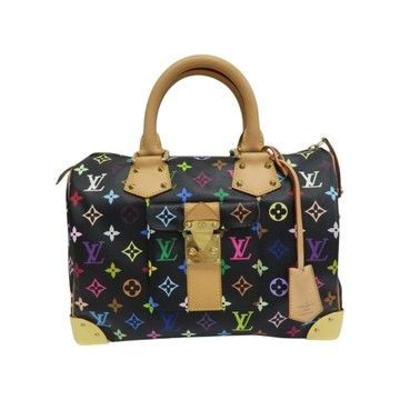 LOUIS VUITTON LV 路易威登 黑彩 原花帆布 Speedy 30 手提包 M92642 【二手名牌BRAND OFF】