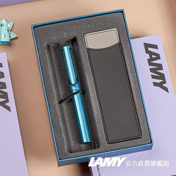 【LAMY】鋼珠筆 / AL-STAR 恆星系列 單入筆套禮盒 限量- denim 單寧藍 - 官方直營旗艦館