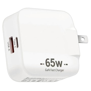 EZGO GaN氮化鎵 充電器 65W PD+QC 高安全級別  黑色  1個