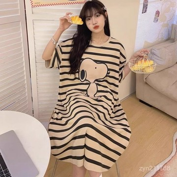 台灣现貨 睡裙 夏天睡衣 短袖睡裙 大尺碼睡衣 女生睡裙 韓版睡衣 可愛睡衣 睡衣裙 連身睡衣 卡通睡衣 睡衣女