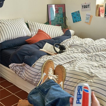 PRIELLE 水洗半超細纖維薄被  海軍藍  180x210cm