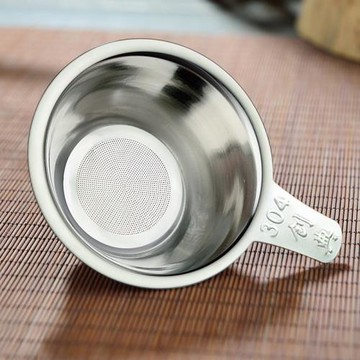 食品級304不銹鋼茶濾網茶漏功夫茶具搭配公杯過濾茶渣網濾茶器隔