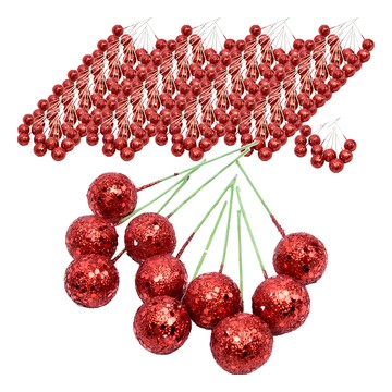 金蔥果子 25mm 6組 - 烘焙裝飾材料 餅乾蛋糕裝飾 節慶甜點裝飾  金蔥