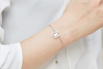 炸毛的貓手鍊 - 貓咪小印章系列-抗敏醫療鋼