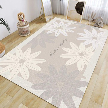 【限時特惠】防滑地墊 防水免洗 免洗寵物地墊 寵物止滑墊 簡約客廳地墊皮革防水PVC可擦免洗防滑茶幾地毯傢用大面積床邊毯